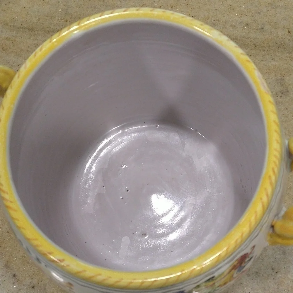 Vintage hand-painted Italian biscotti biscuit jar container